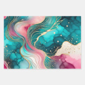 Feuilles de papier d'enveloppement d'encre Abstrai (Devant)