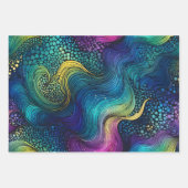 Feuilles de papier d'enveloppement d'encre Abstrai (Devant 2)