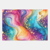 Feuilles de papier d'enveloppement d'encre Abstrai (Devant 3)