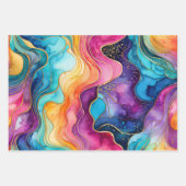 Feuilles de papier d'enveloppement d'encre Abstrai (Devant 2)