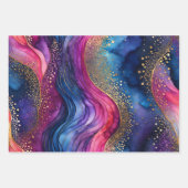 Feuilles de papier d'enveloppement d'encre Abstrai (Devant 3)