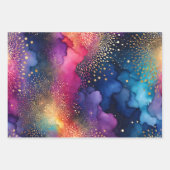 Feuilles de papier d'enveloppement d'encre Abstrai (Devant)