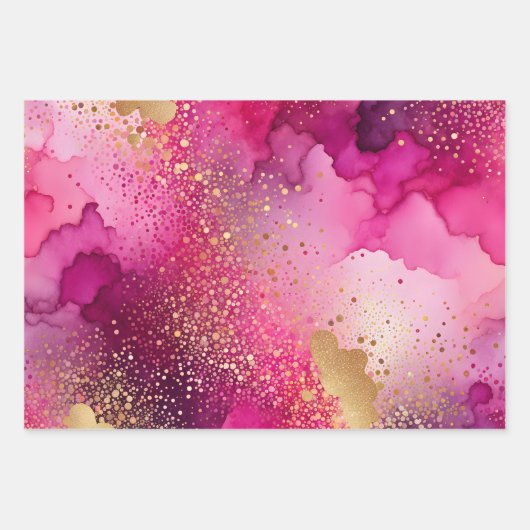 Feuilles de papier d'enveloppement d'encre Abstrai (Devant)