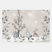 Feuilles de papier d'enveloppement d'hiver (Devant)