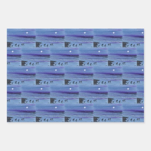 Feuilles de papier d'enveloppement d'oiseaux aquat (Devant 2)