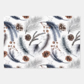 Feuilles de papier d'enveloppement du paysage d'hi (Devant)