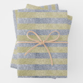 Feuilles de papier d'enveloppement en argent et en (En situation)