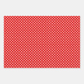 Feuilles de papier d'enveloppement en Pois rouge e (Devant)