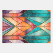 Feuilles de papier d'enveloppement en verre coloré (Devant 2)