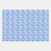 Feuilles de papier d'enveloppement floral bleu (Devant)