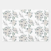 Feuilles de papier d'enveloppement floral d'aquare (Devant 3)