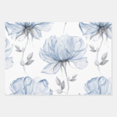 Feuilles de papier d'enveloppement Floral Mariage  (Devant 3)