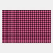 Feuilles de papier d'enveloppement Fuchsia & Black (Devant 3)