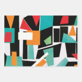 Feuilles de papier d'enveloppement géométrique (Devant 3)