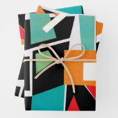 Feuilles de papier d'enveloppement géométrique (En situation)