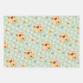 Feuilles de papier d'enveloppement mignonne d'abei (Devant 3)