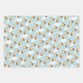 Feuilles de papier d'enveloppement mignonne d'abei (Devant 2)