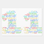 Feuilles de papier d'enveloppement pour 1er annive (Devant 2)