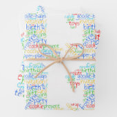 Feuilles de papier d'enveloppement pour 1er annive (En situation)