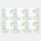 Feuilles de papier d'enveloppement pour 1er annive (Devant)