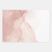 Feuilles de papier d'enveloppement rose aquarelle, (Devant)