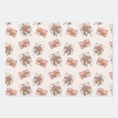 Feuilles de papier d'enveloppement rose Jeu Fille (Devant 3)