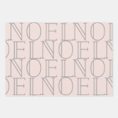 Feuilles de papier d'enveloppement rose NOEL moder (Devant 2)