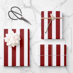 Feuilles de papier d'enveloppement rouge et blanc