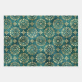 Feuilles de papier d'enveloppement vert mystique c (Devant)