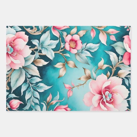 Feuilles de papier d'habillage d'art en tissu Vint (Devant 3)