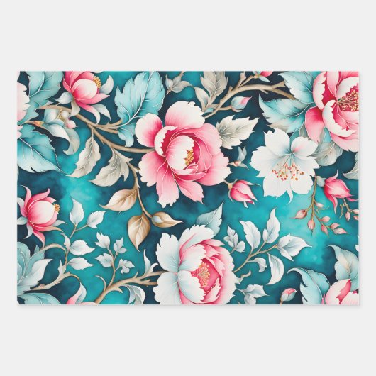 Feuilles de papier d'habillage d'art en tissu Vint (Devant)