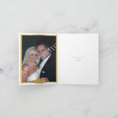 Feuilles de papier d'or mariage moderne Merci (Intérieur)