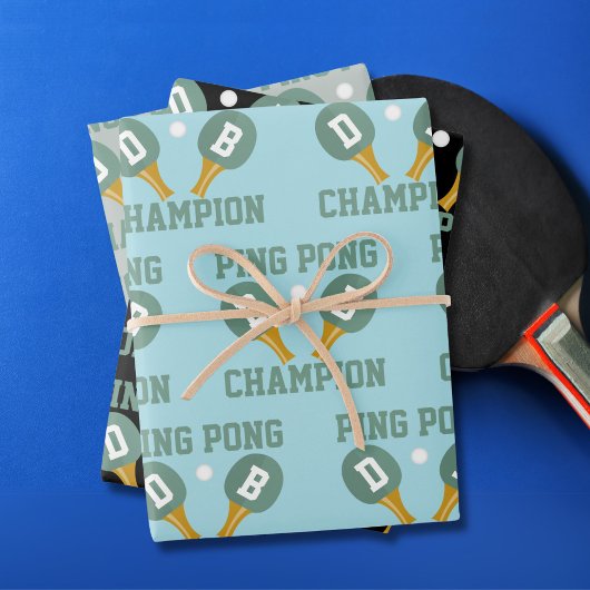 Feuilles de papier du champion Ping Pong