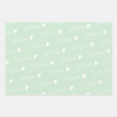 Feuilles de papier écoresponsable à motif vert (Devant)