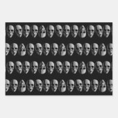 Feuilles de papier éffrayant Motif de crâne noir (Devant 2)