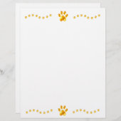 Feuilles de papier élégantes à pattes d'or (Devant / Derrière)