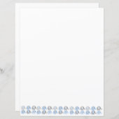 Feuilles de papier - Eléphants bleus et gris (Devant / Derrière)