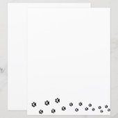 Feuilles de papier - Empreintes de pattes (Devant / Derrière)