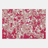 Feuilles de papier en marbre rouge + beige (Devant)