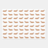 Feuilles de papier enveloppant Corgi volantes (Devant 2)