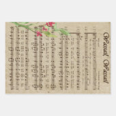 Feuilles de papier enveloppant de musique de Noël (Devant 3)