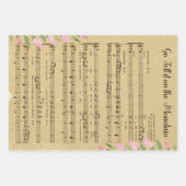 Feuilles de papier enveloppant de musique de Noël (Devant 2)