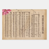 Feuilles de papier enveloppant de musique de Noël (Devant)