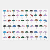Feuilles de papier enveloppant des parapluies (Devant)