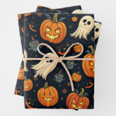 Feuilles de papier enveloppant d'Halloween (En situation)