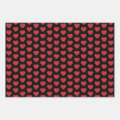 Feuilles de papier enveloppant le coeur noir et ro (Devant 3)