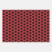 Feuilles de papier enveloppant le coeur noir et ro (Devant 2)