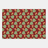 Feuilles de papier enveloppant le football de Noël (Devant 3)