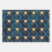 Feuilles de papier enveloppant le soleil de lune e (Devant 3)