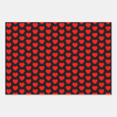 Feuilles de papier enveloppant les coeurs rouge et (Devant 3)